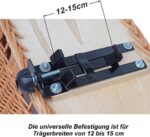 YULKA Hundefahrradkorb XL Honigbraun – Handgewebte Weide mit Gitterhaube für sicheren Hundetransport – Bild 3