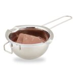 Relaxdays Schmelztopf aus Edelstahl – Temperiergerät für Butter, Schokolade & Wachs