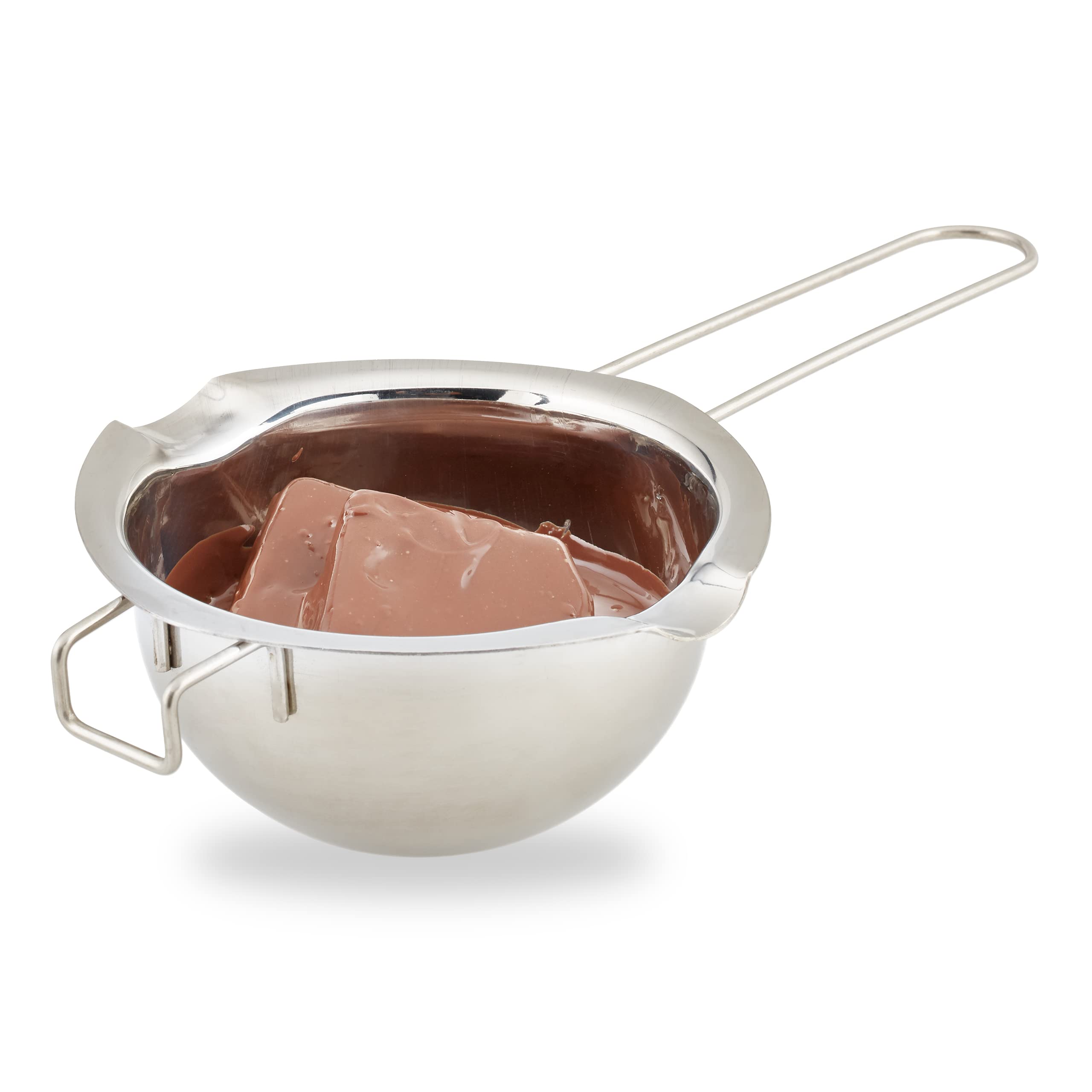 Relaxdays Schmelztopf aus Edelstahl – Temperiergerät für Butter, Schokolade & Wachs