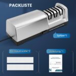 MusyVocay Elektrischer Messerschärfer 20° – Profi 3-Stufen Diamantschliff für Küchenmesser – Bild 3