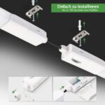 TONFFI LED Feuchtraumleuchte 115cm 36W 4100lm – IP65 Nassraumleuchte für Garage & Werkstatt – Bild 9