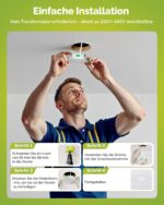 Fondiiz 12er LED Einbaustrahler 230V – Ultra Flach 3.5W für Bad & Küche – Bild 7