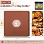 SFV 4er Set Silikon-Dörrschalen 35,6 x 35,6 cm – Antihaftbeschichtet für Excalibur – Bild 2