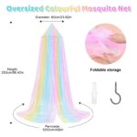 Apritsce Moskitonetz Bett Regenbogen – Baldachin für Einzel- & Doppelbett mit 360° Schutz – Bild 2