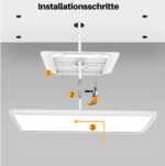 SNADER LED Panel Deckenleuchte 58x20cm, 24W Dimmbar mit Fernbedienung – Intelligente Deckenlampe für jeden Raum – Bild 8