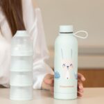 Happymami Unterwegs-Set: Thermosflasche 500ml & Milchpulver-Portionierer – BPA-frei & Auslaufsicher – Bild 2