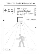 ChiliTec LED-Aussenstrahler 30W mit Bewegungsmelder – 2960 Lumen, IP44 Wetterfest – Bild 6