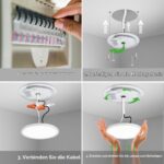 zemty 22cm LED Deckenleuchte dimmbar – 1500 Lumen mit Fernbedienung & Nachtlicht – Bild 6