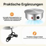 KumuJ Crêpes Maker 3000W mit 45cm Gusseisenplatte – Profi Crepesgerät 50-300°C – Bild 4