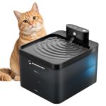 2,2L Katzenbrunnen kabellos mit Bewegungsmelder & LED – Premium Trinkbrunnen für Katzen