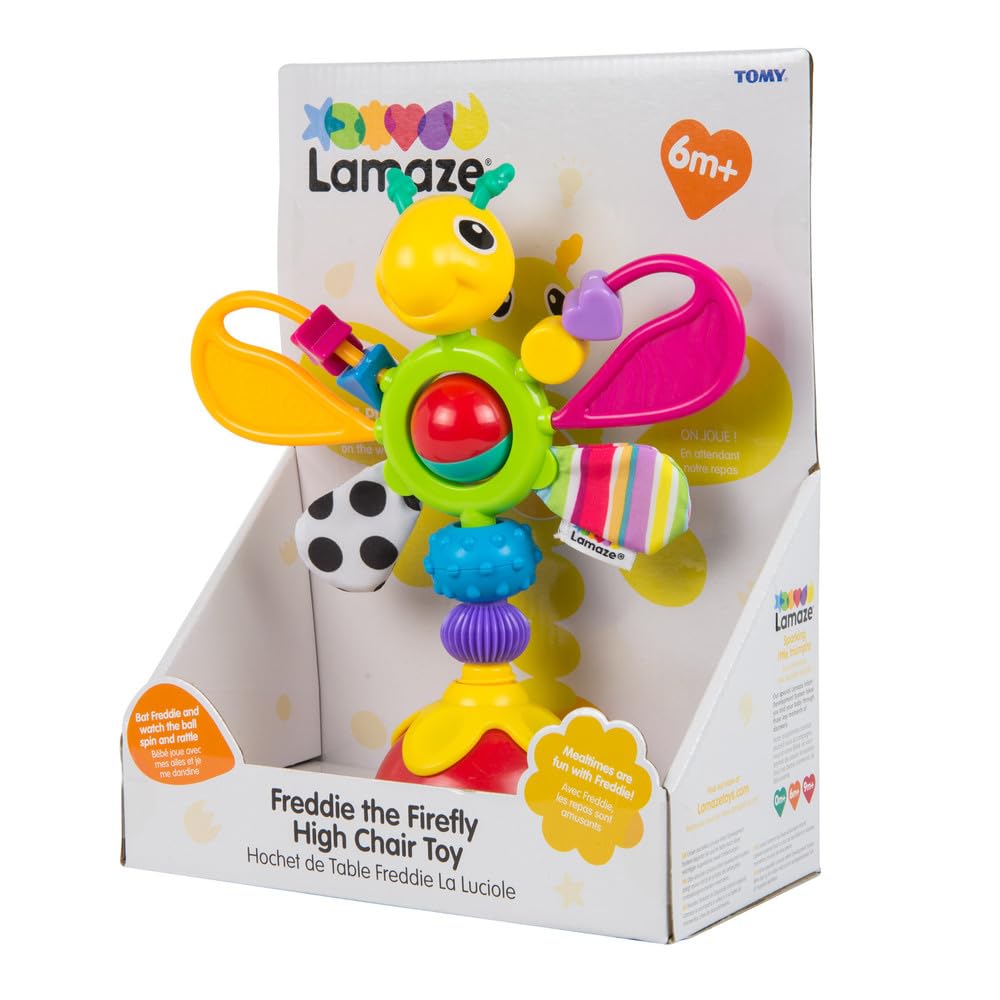 Lamaze Freddie Hochstuhlspielzeug mit Saugnapf – Motorikförderung ab 6 Monaten