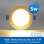 ZIZZLER 40er Set LED Einbaustrahler 230V – Flach 68-80mm für Bad & Küche IP44 – Bild 5