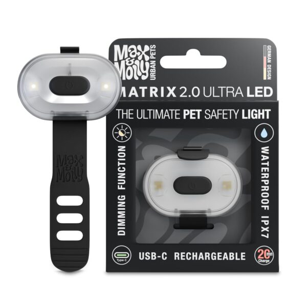 Max & Molly Matrix 2.0 Ultra LED – Hundelicht USB-aufladbar für Halsband & Geschirr