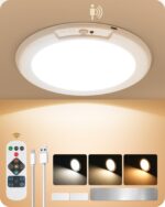 GOEBLESON Wiederaufladbare Sensor-Deckenleuchte mit Fernbedienung – Intelligente LED für Flur & Treppen