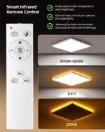BLNAN LED Deckenleuchte 30cm Dimmbar mit Fernbedienung – 24W Deckenlampe für Schlafzimmer & Wohnzimmer – Bild 5