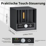 YindaLux LED-Aussenlampe mit Bewegungsmelder 12W 1320lm – Anthrazit 2er Set – Bild 2