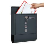 SONGMICS Briefkasten mit Schloss & Zeitungsfach – Sicherer Postkasten in Anthrazit – Bild 8