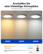 Leselux Akku Deckenlampe 19cm mit Bewegungsmelder – Kabellose LED-Deckenleuchte dimmbar – Bild 4