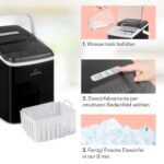 Klarstein Arctic Porter Eiswürfelmaschine – 12 kg/24h, Touch Control & Selbstreinigung – Bild 5