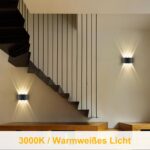 Oraymin 2er Set LED Wandleuchte IP65 6W – Warmweiss Aluminium für Innen & Aussen – Bild 6