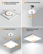 BLNAN 2er Set LED Deckenleuchte 18W mit Nachtlicht – Warmweiss für Schlafzimmer & Küche – Bild 7