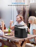 FZF Eiswürfelmaschine Kompakt – 9 Eiswürfel in 6 Minuten für Zuhause & Büro – Bild 7