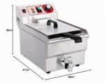 Beeketal BWF-101P Profi Kaltzonenfritteuse 10 Liter – Gastro Fritteuse mit Doppelheizspirale – Bild 2