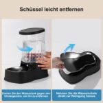 Gardner Pet 3.85L Gravitations-Wasserspender mit Edelstahlnapf – Stromloses Trinksystem für Katzen & Hunde – Bild 7