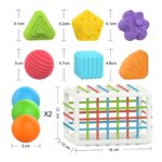 LZDMY Montessori Sortierspielzeug ab 6 Monate – Motorikspielzeug mit 12 Blöcken für Babys – Bild 2
