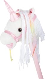Small Foot Steckenpferd Weisses Einhorn – Interaktives Spielpferd mit Sound für Kinder