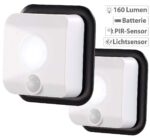 PEARL 2er-Set LED-Wandleuchten mit Bewegungsmelder – 110 lm Batteriebetrieb – Bild 3
