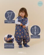 molis & co Baby-Schlafsack mit Füssen 2,5 tog – Winterschlafsack aus Bio-Baumwolle für sicheren Schlaf – Bild 3