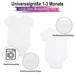 Tigvio Baby-Bodies zum Bemalen – 8er-Set mit Textilstiften & Schablonen für Babyparty – Bild 3