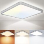 Fynokst LED Deckenleuchte 24W 3200lm – Quadratisch IP54 Badezimmer & Küche Ø30cm
