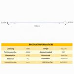 Gimisgu 4er-Set LED Feuchtraumleuchte 150cm, 48W – IP65 Werkstattbeleuchtung Neutralweiss – Bild 5