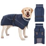 Axcimond Wintermantel Hund wasserdicht mit Fleece & Fellkragen – Reflektierend für alle Grössen
