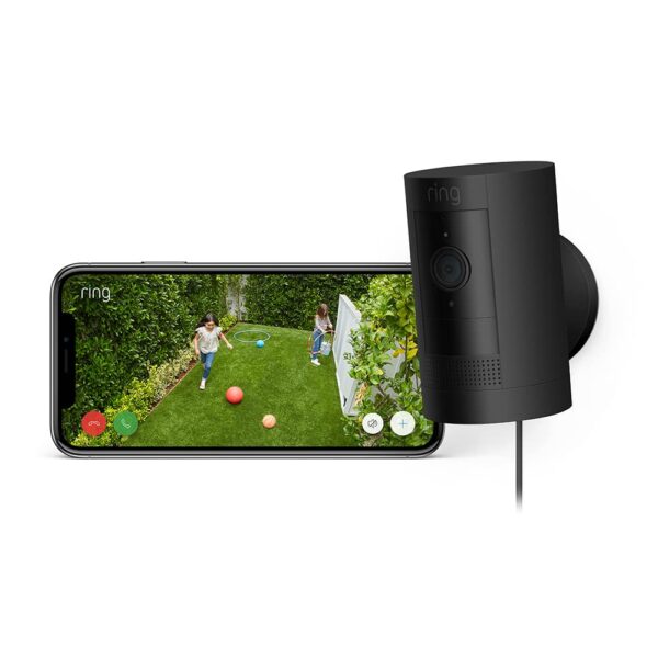 Ring Stick Up Cam Plug-in – 1080p HD Aussenkamera mit Nachtsicht & Bewegungserkennung