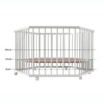 Tiggo Laufgitter 6-eckig mit Stoffeinlage – 3-fach höhenverstellbar für Babys von Geburt an – Bild 6