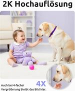 YESIMOM Babyphone 2K/3MP mit 5" HD Display – WLAN & App Babyfon mit AI-Tracking & Nachtsicht – Bild 2