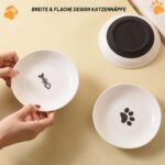 MLABINYA Keramik-Katzennapf Set 4er – Flach & Rutschfest für Katzen & kleine Hunde – Bild 6