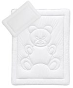 KiGATEX Baby Bettdeckenset 100x135+40x60 cm mit Bärchen – Ganzjahresdecke OEKO-TEX® zertifiziert