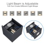 Klighten 2er Set Aussenlampe mit Bewegungsmelder Warmweiss – Anthrazit Wandleuchte IP54 – Bild 3