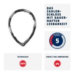 ABUS Steel-O-Chain 5805C Kettenschloss 75 cm – Zahlenschloss mit Sicherheitslevel 4 – Bild 2