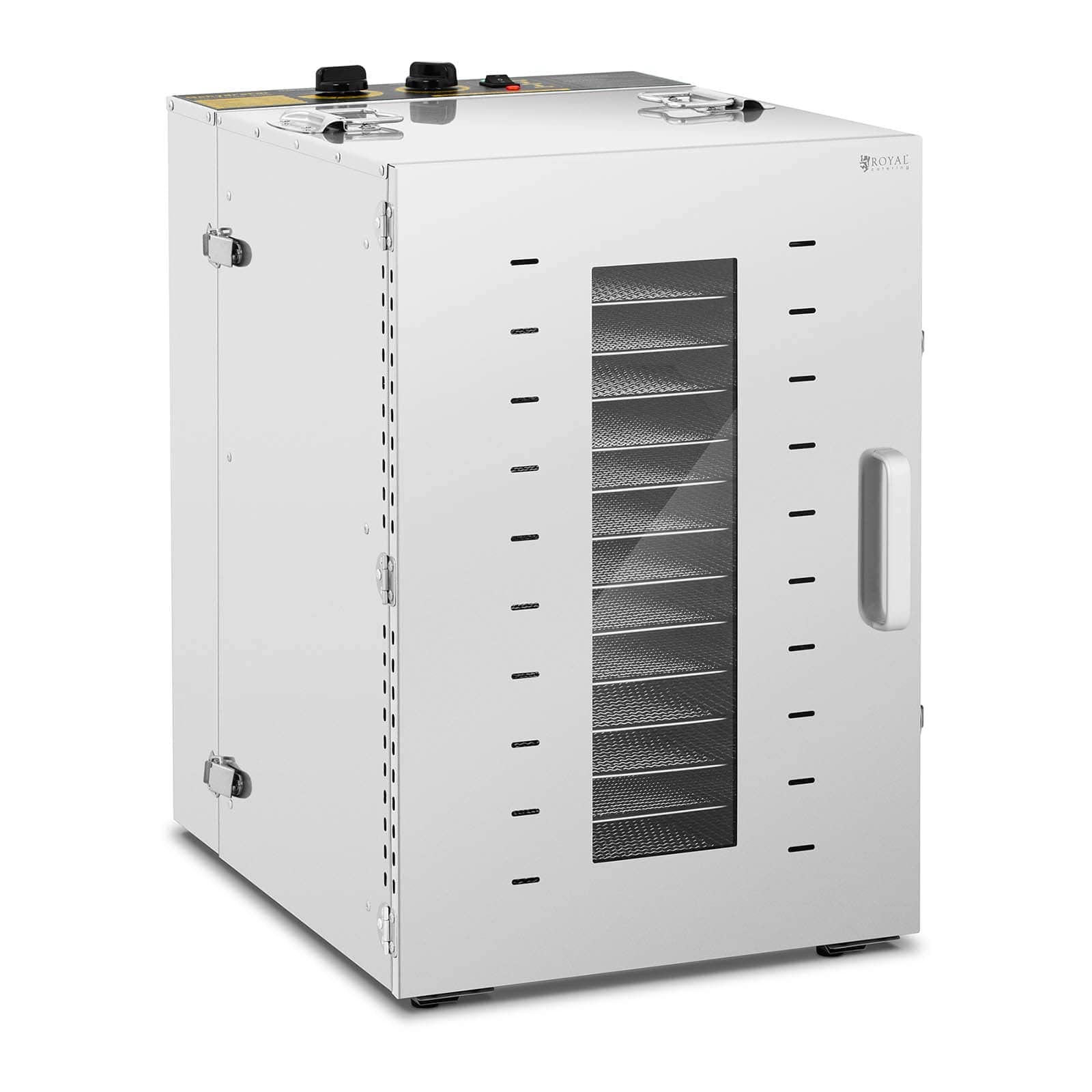 Royal Catering Dörrautomat 1.500 W mit 16 Etagen – Obsttrockner für Gewerbe & Haushalt