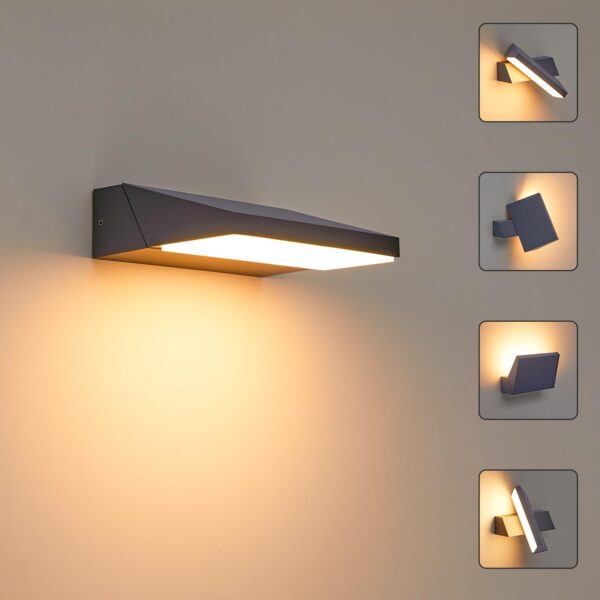 CELAVY LED Wandleuchte 11W – Moderne Aussenlampe IP65 Anthrazit für Balkon & Terrasse