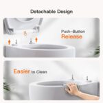 Pipishell WC-Sitz mit Absenkautomatik & Quick-Release – O-Form Toilettensitz Weiss – Bild 7