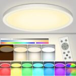 SonPen LED Deckenleuchte Ø30cm 25W 3200LM – Dimmbar RGB mit Fernbedienung & Nachtlicht