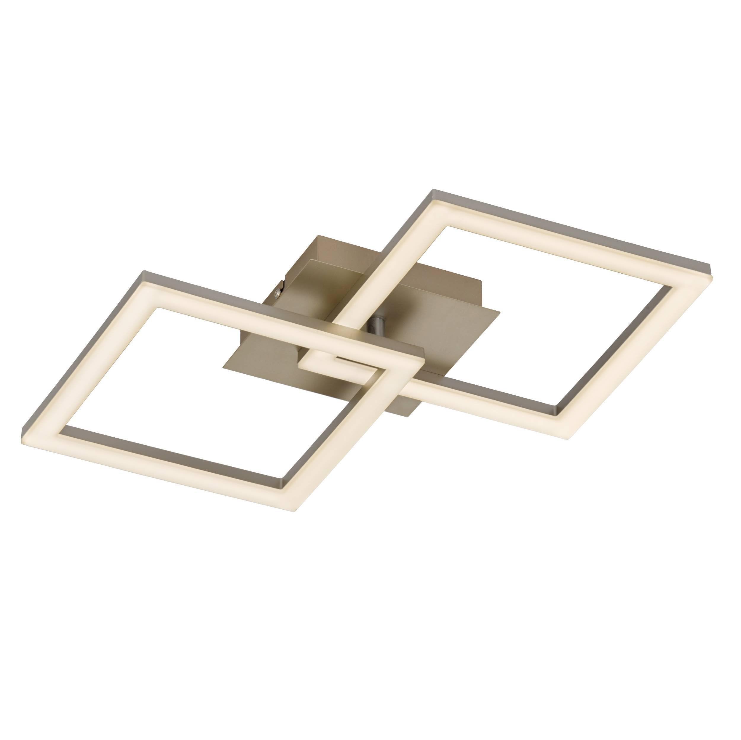 EGLO Palmaves 2 LED Deckenleuchte 37 cm – Moderne Designlampe Nickel-Matt für Wohnzimmer