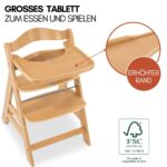 hauck Alpha Move Hochstuhl Newborn Set – 5in1 Mitwachsender Holzhochstuhl ab Geburt bis 90 kg – Bild 8