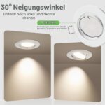 ALUSSO 10er Set Metall Einbaustrahler GU10 – 30° Schwenkbar, Werkzeuglose Installation für LED & Halogen – Bild 5